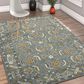 Amer Rugs Romania 8" x 10" Gray and Orange Area Rug, , large