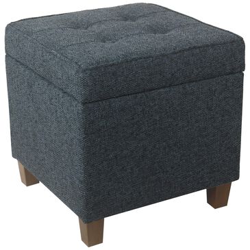 Kinfine Storage Ottoman in Navy, , large