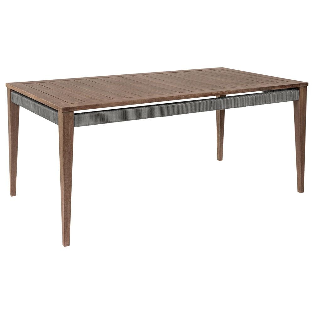 Blue River Orbit Outdoor Rectangular Dining Table in Weathered Brown - Table Only, , large