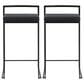 Lumisource Fuji Stackable Counter Stool with Black Velvet Cushion in Black (Set of 2), , large