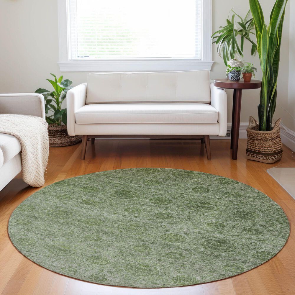 Dalyn Rug Company Burano BU8 8&#39; Round Olive Indoor/Outdoor Area Rug, , large