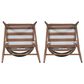 Hearth and Haven 30" Outdoor Barstool with Teak Frame in Light Gray (Set of 2), , large