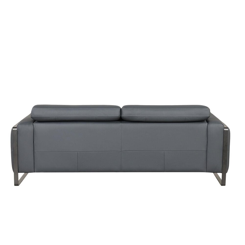 Nicoletti Calia Sofas Eminence Stationary Leather Sofa in Blu, , large