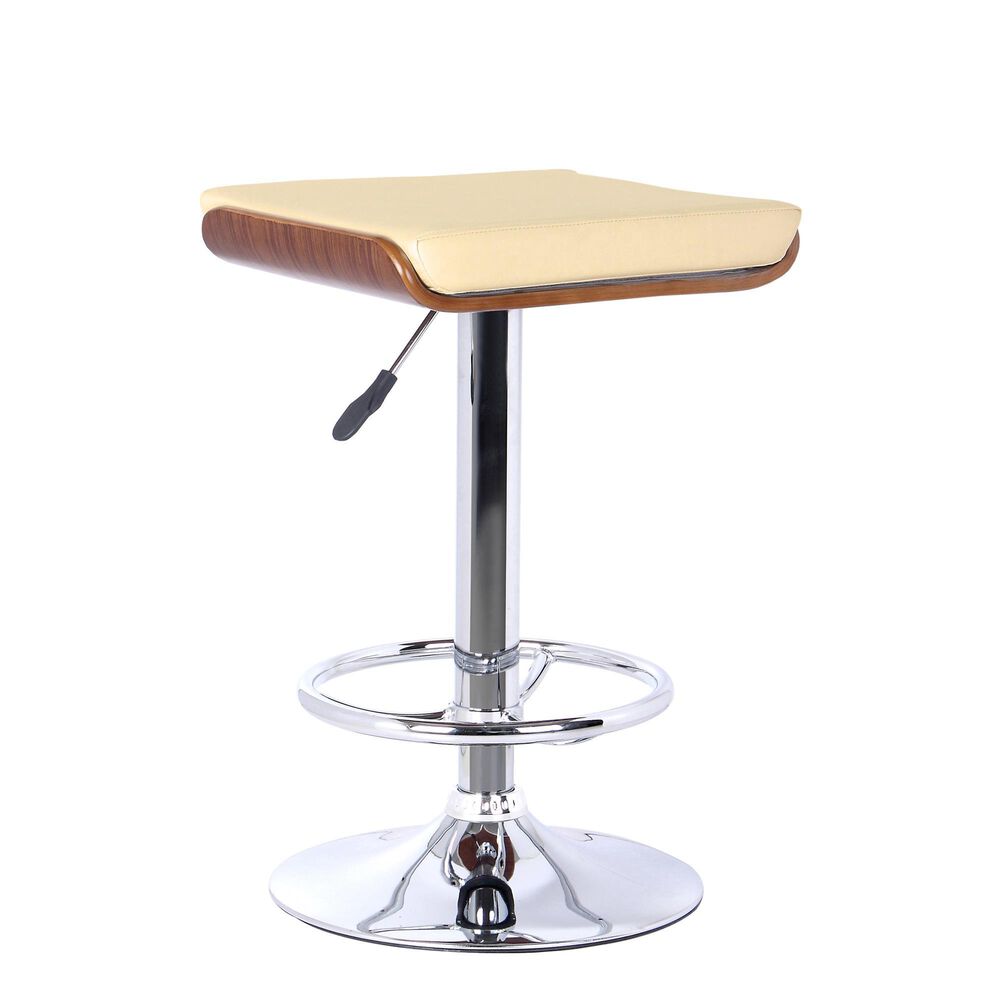 Blue River Java Bar Stool in Cream, Walnut, and Chrome, , large