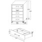 Pacific Landing Lucia 5-Piece King Bedroom Set in Beige, , large