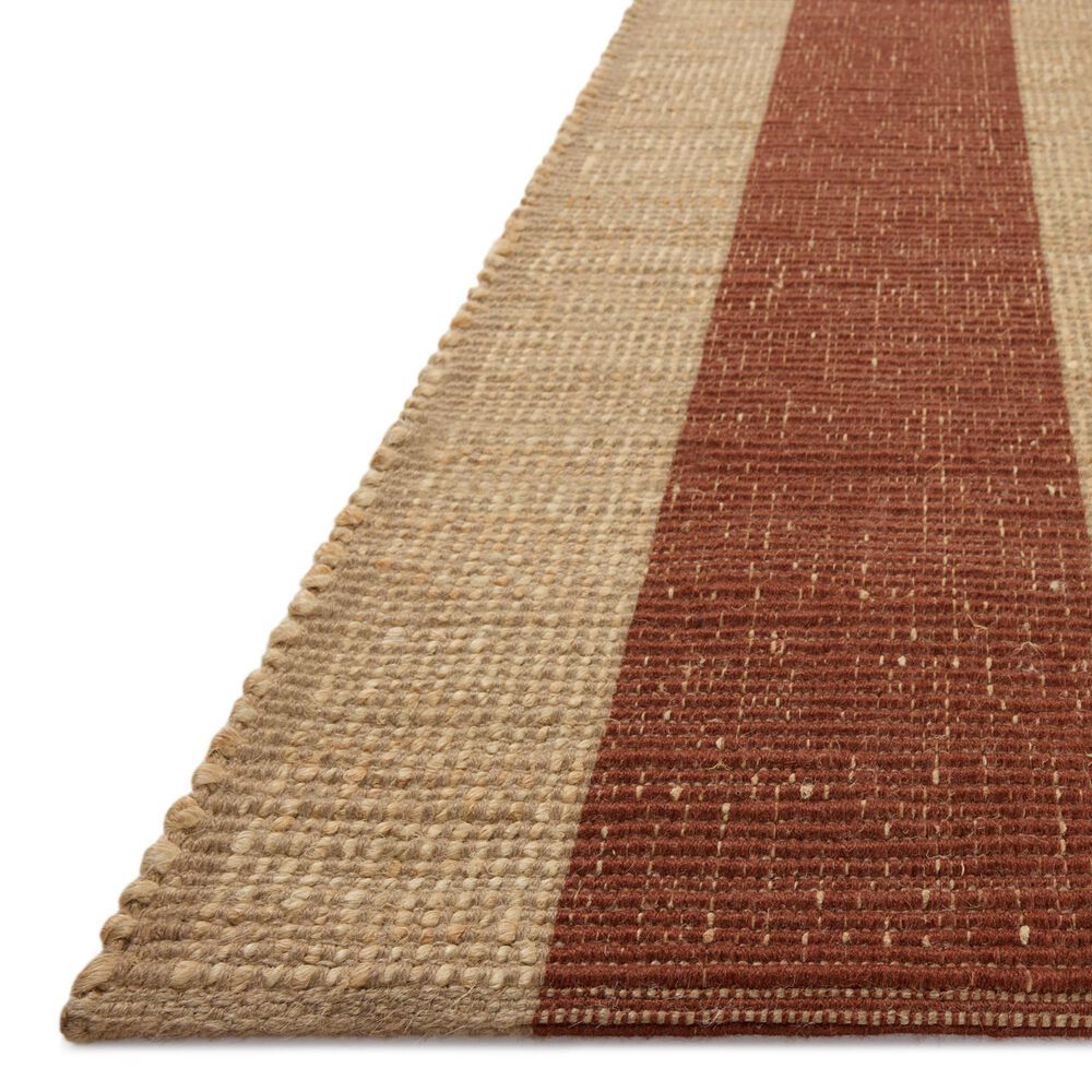 Loloi Weatherstaff Natural and Brick 7'9" x 9'9" Area Rug, , large