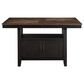 Steve Silver Co. Bermuda Storage Counter Height Table in Black and Dark Acacia - Table Only, , large