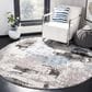 Safavieh Craft CFT820F 6"7" Round Grey and Blue Area Rug, , large