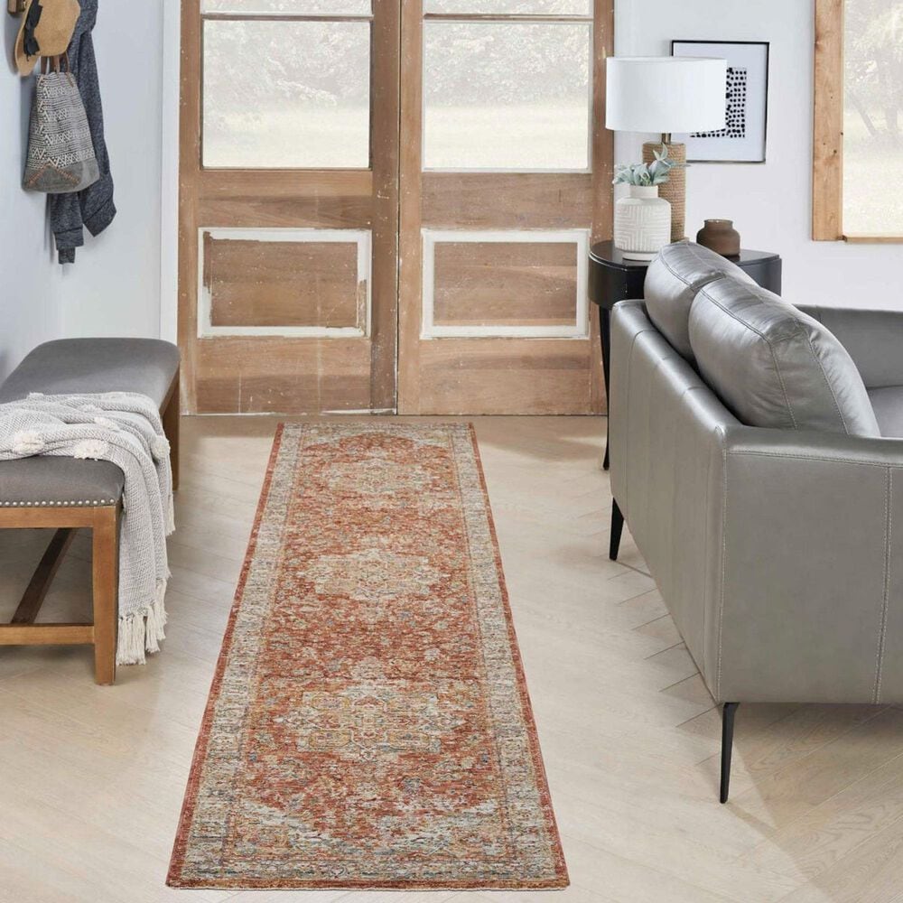 Nourison Sahar 2&#39;3&quot; x 10&#39;2&quot; Ivory and Multicolor Runner, , large