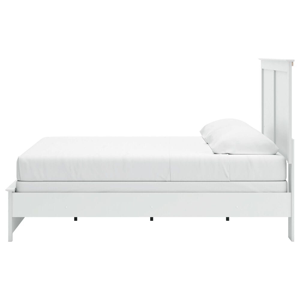 Ashley Bostwick Shoals 5-Piece King Panel Bedroom Set in White, , large