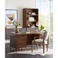 Home Trends & Design Santa Cruz Executive Desk in Walnut and Antique Gold, , large