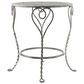 Hearth and Haven Outdoor Round Side Table with Heart Scroll Design in Gray, , large