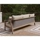 Ashley Harmony Headlands Outdoor Sofa with Cushion in Natural and Gray, , large