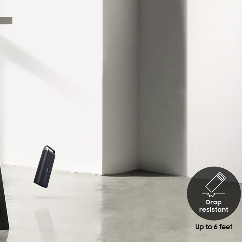 Samsung T5 EVO 4TB Portable External Hard Drive in Black, , large