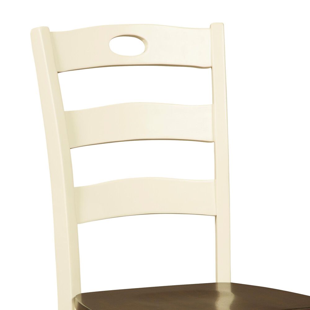 Ashley Woodanville Dining Chair in Cream and Brown &#40;Set of 2&#41;, , large