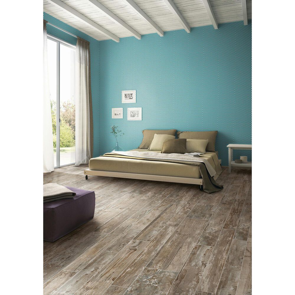 Dal-Tile Color Wheel Ocean Blue 13&quot; x 11&quot; Ceramic Mosaic Sheet, , large