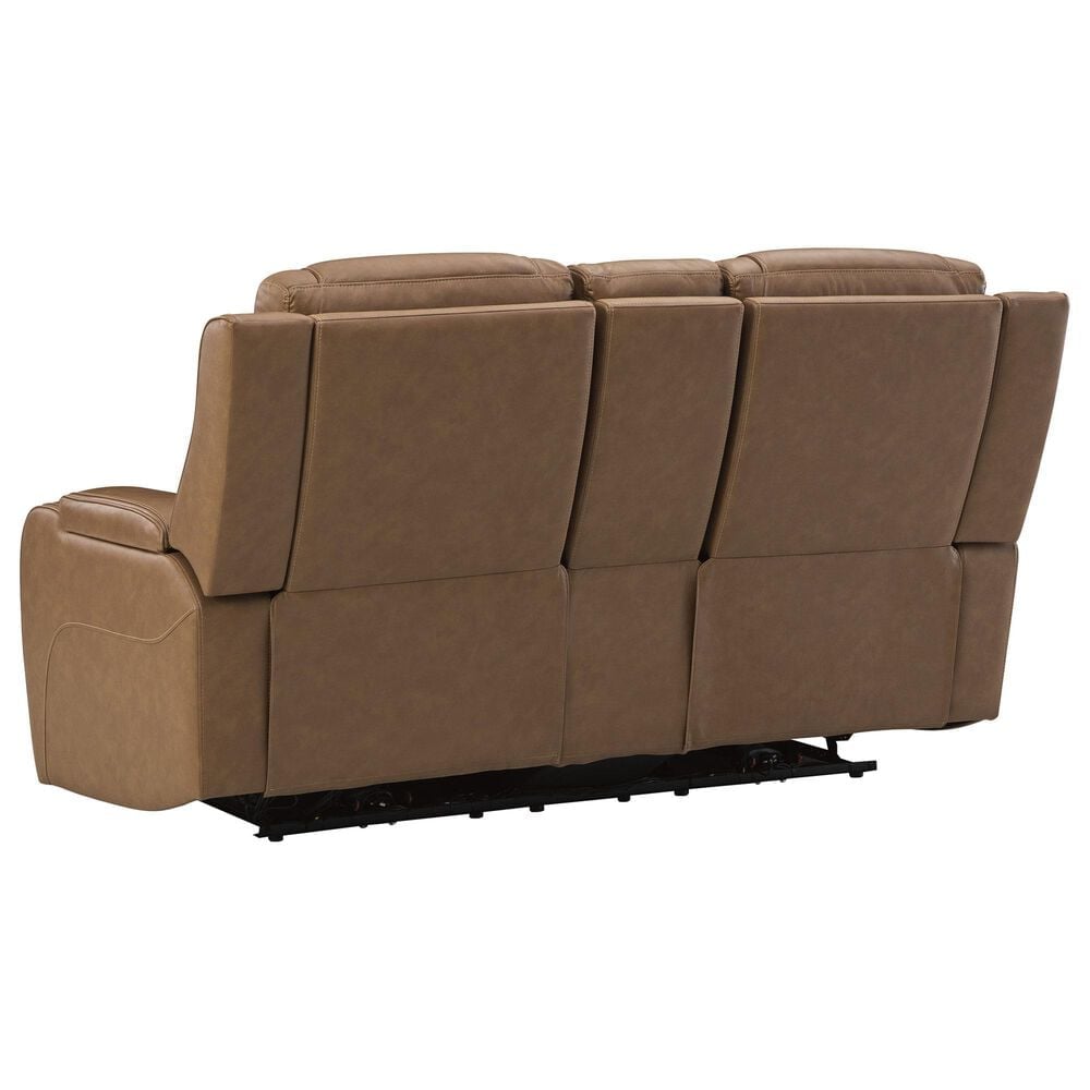 Ashley Knightington Power Reclining Loveseat with Audio Seating in Caramel, , large