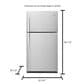 Whirlpool 21 Cu. Ft. 33" Wide Top-Freezer Refrigerator with LED Interior Lighting, , large