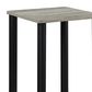 HOMLUX 2-Tier Turn-N-Tube End Table in French Oak Grey and Black, , large