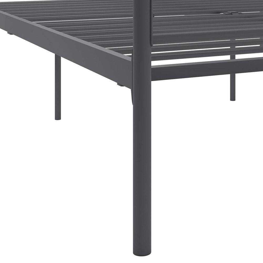 Novogratz Marion King Canopy Bed in Dark Gray, , large