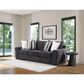 Northwestern Zazie Queen Stationary Sleeper Sofa in Onyx, , large