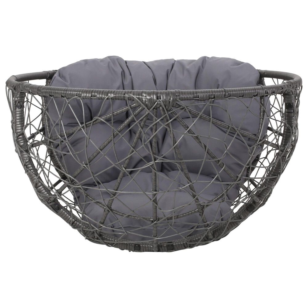 Hearth and Haven Gianni Outdoor Teardrop Chair in Gray, , large