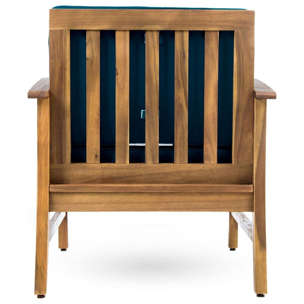 Hearth and Haven Perla Patio Club Chair with Cushions in Blue, , large