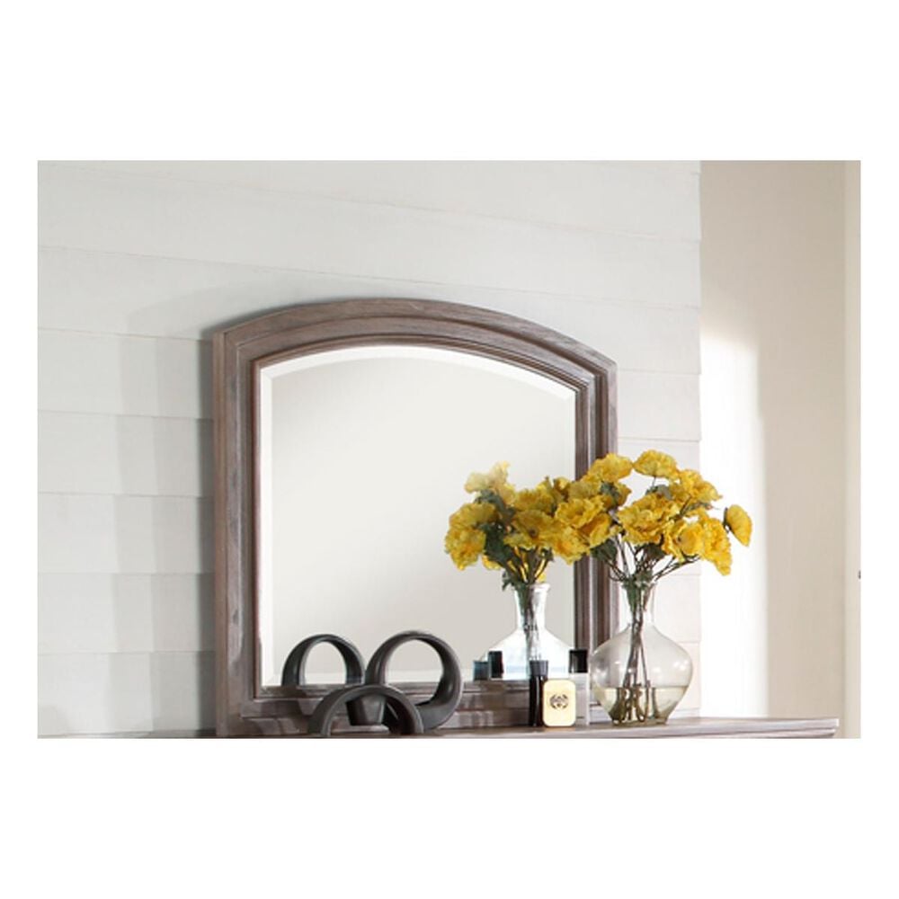 New Heritage Design Allegra Beveled Mirror in Pewter, , large