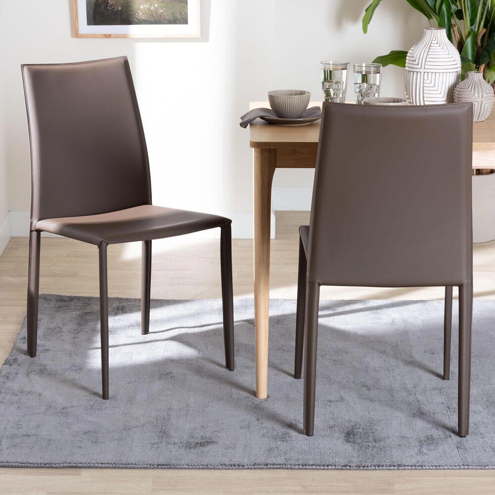 Baxton Studio Rockford Side Chair in Taupe (Set of 2), , large