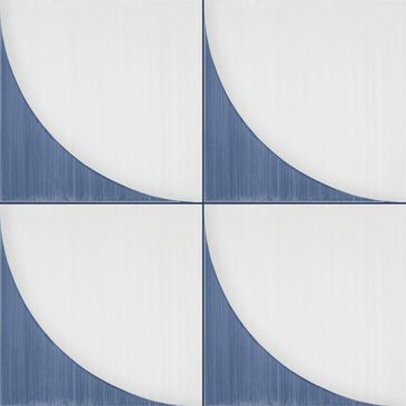 Marazzi Scenario Blue Crescent 8" x 8" Porcelain Tile, , large