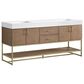 37B Mauri 72" Double Bathroom Vanity with Metal Base in Walnut Drift with High-Profile 4" White Composite Stone Top, , large