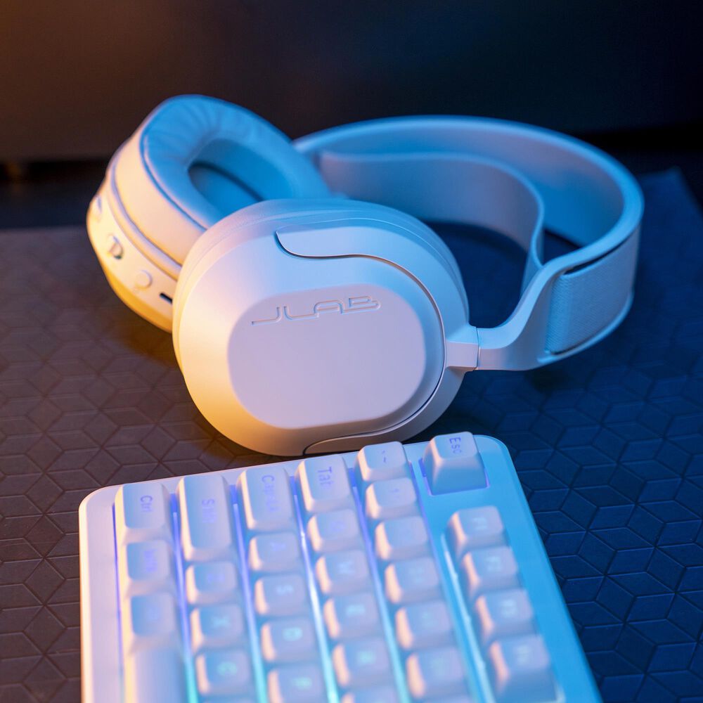 JLab Nightfall Wireless Gaming Headset in White, , large