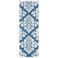 Safavieh Micro-Loop MLP221M 2"3" x 7" Blue and Ivory Runner, , large