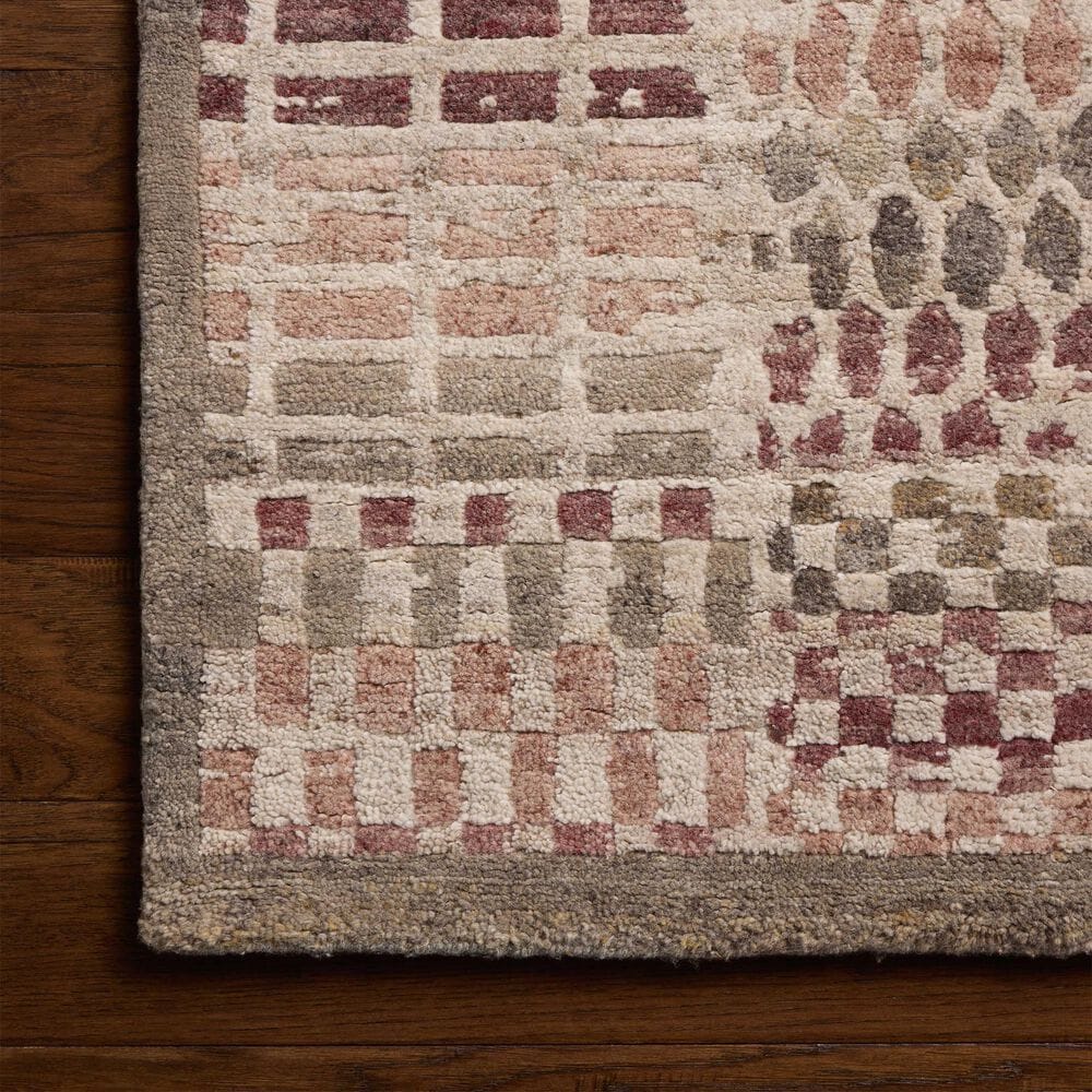 Loloi Nara Grey and Rose 2'6" x 8'6" Runner, , large