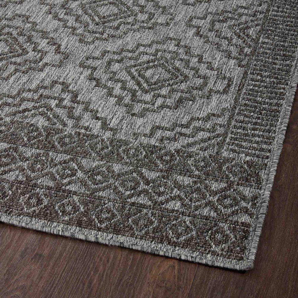 Loloi II Rainier 2&#39;2&quot; x 3&#39;9&quot; Grey and Charcoal Indoor/Outdoor Area Performance Rug, , large