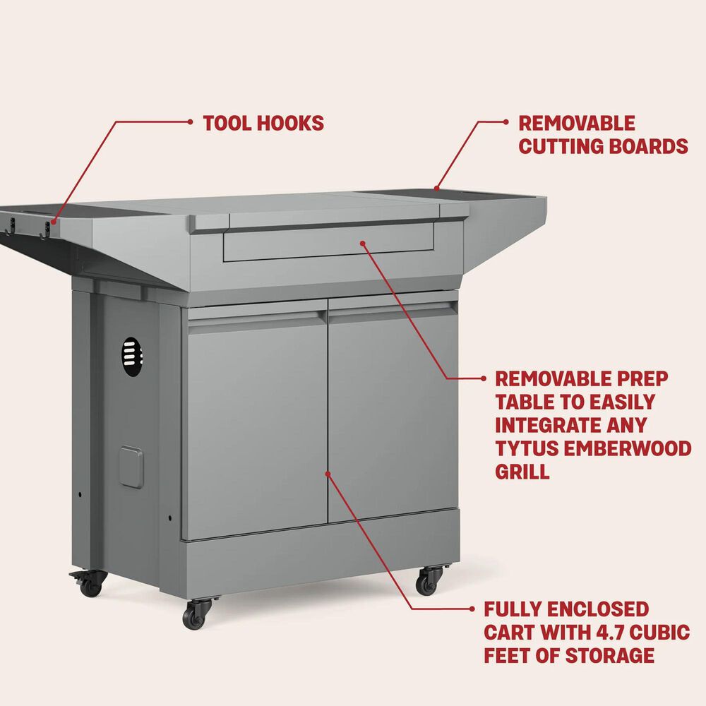 TYTUS Emberwood Grill Cart in Gunmetal Gray, , large