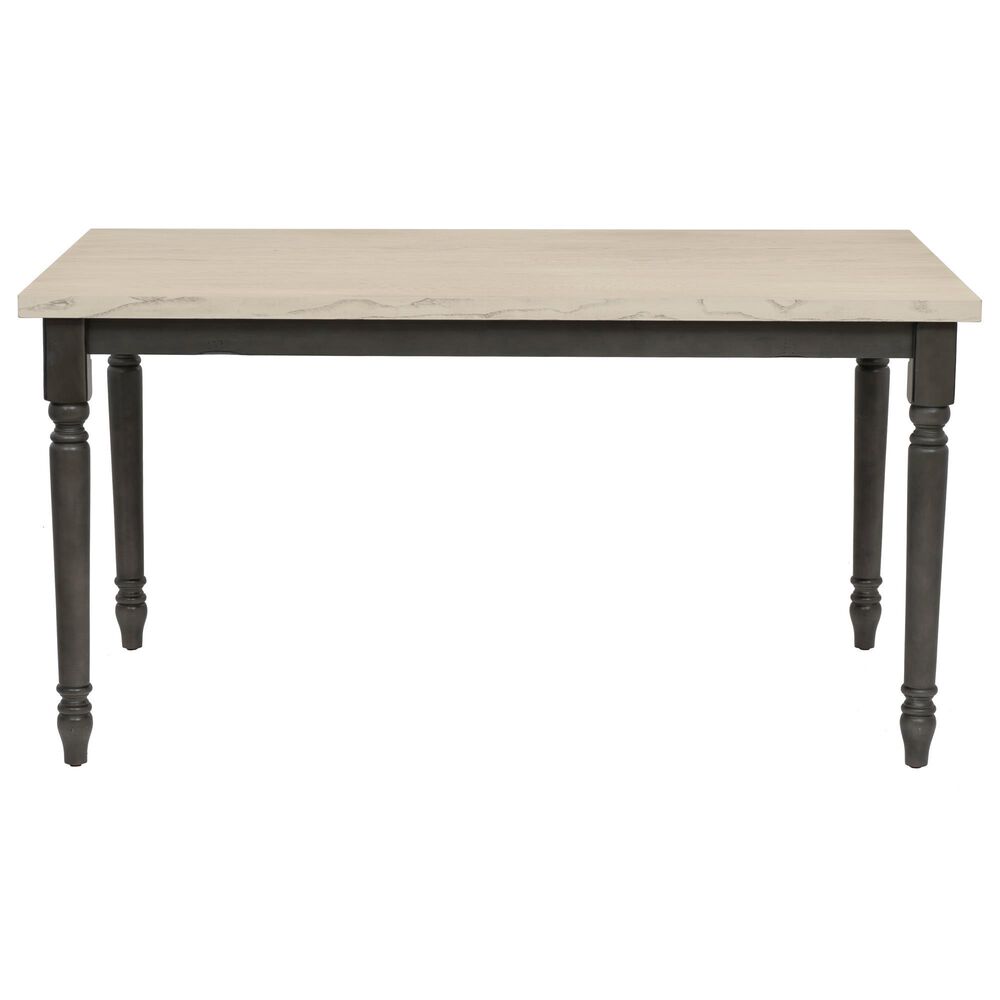 Linon Home Decor Willow Dining Table in Smokey White and Dark Grey - Table Only, , large