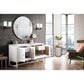 James Martin Vanities Athens 60" Single Bathroom Vanity in Glossy White with 3 cm Ethereal Noctis Quartz Top and Rectangular Sink, , large