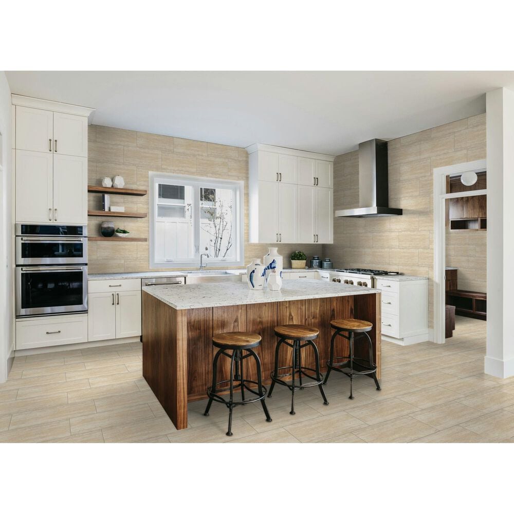 Emser Jargon Beige Strata 24" x 48" Glazed Porcelain Tile, , large