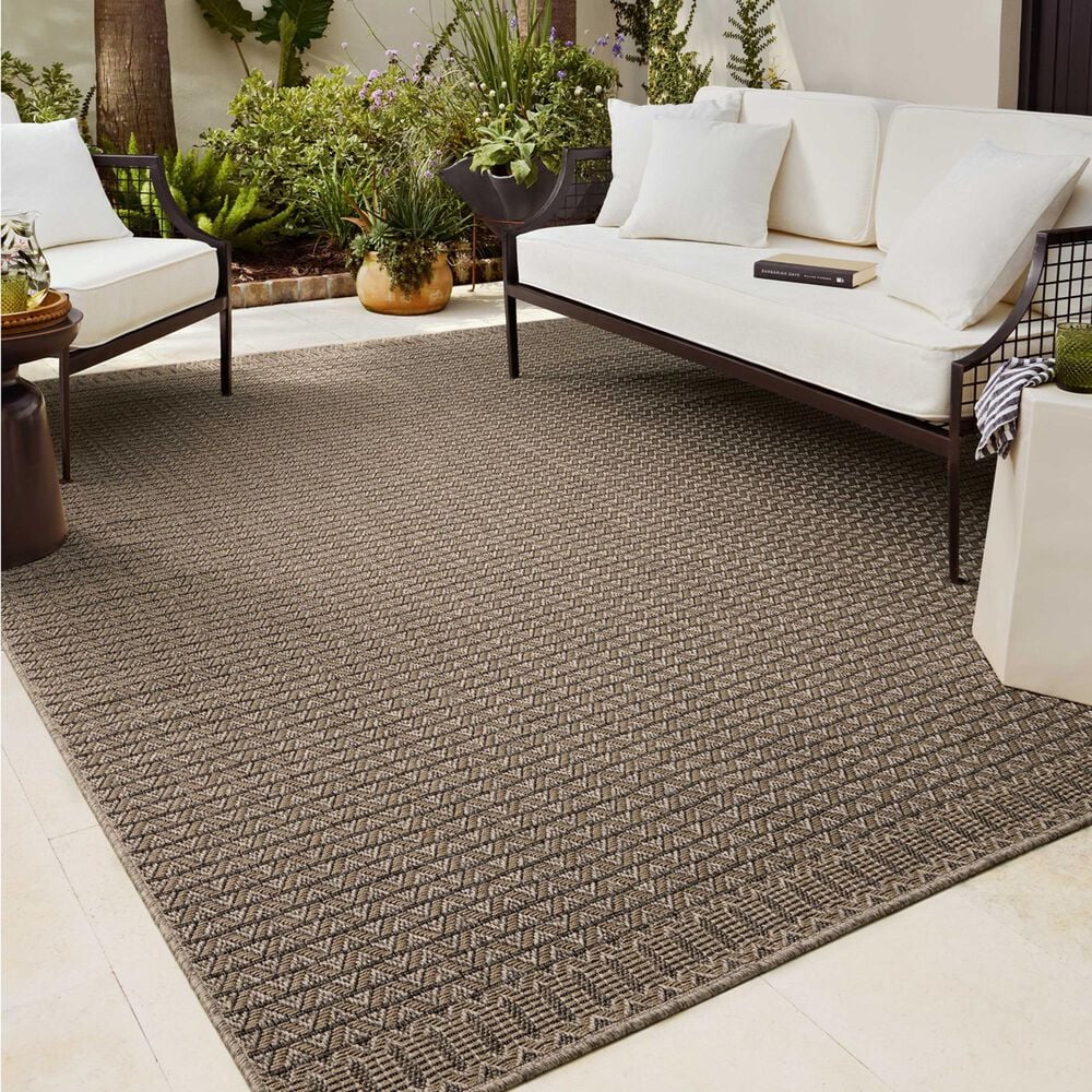 Loloi II Providence 3&#39;9&quot; x 5&#39;9&quot; Natural and Graphite Indoor/Outdoor Area Rug, , large