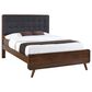 Pacific Landing Robyn Full Upholstered Platform Bed in Dark Gray and Dark Walnut, , large