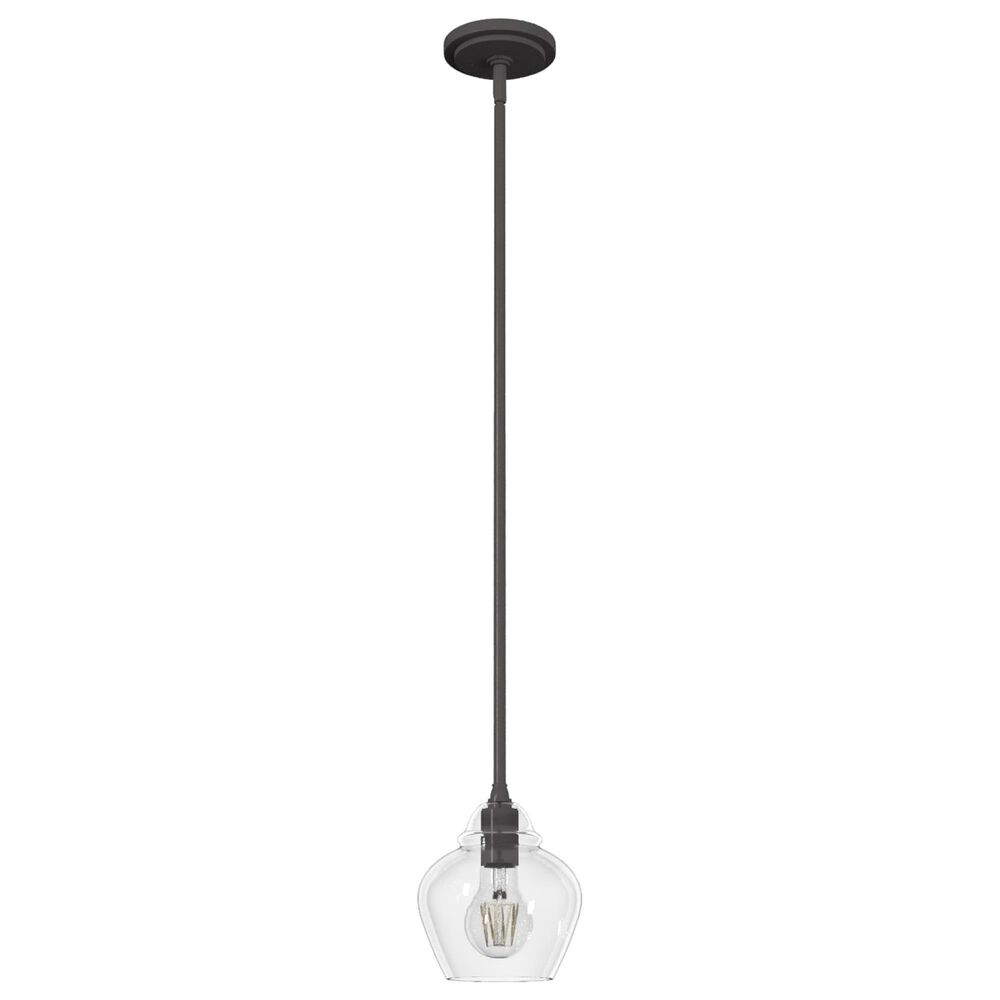 Hunter Dunshire 6.75" 1-Light Mini Pendant with Clear Shade in Noble Bronze, , large
