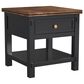 A-America Stormy Ridge End Table in Chickory and Slate Black, , large