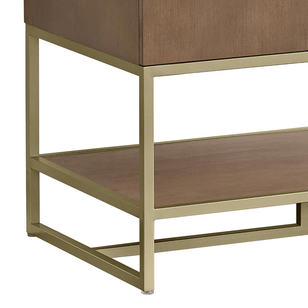 37B Mauri 36" Single Bathroom Vanity with Metal Base in Walnut Drift with High-Profile 4" White Composite Stone Top, , large