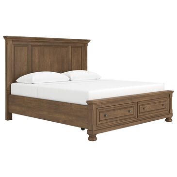 Ashley Feddinger King Panel Storage Bed in Chestnut Brown, , large