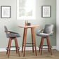 Lumisource Cosmo Swivel Counter Stool with Grey Noise Cushion in Walnut and Black, , large