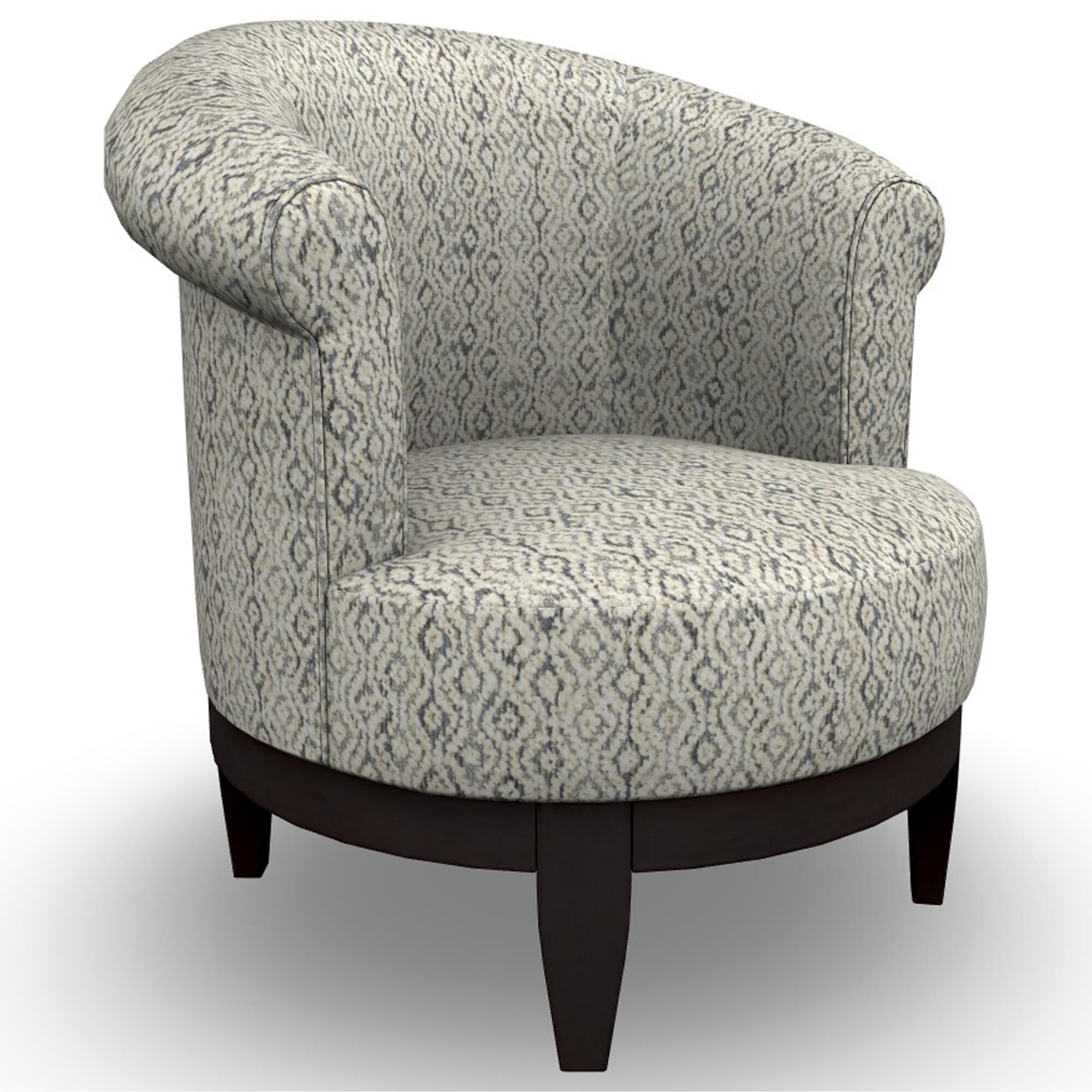 Best Home Furnishings Attica Swivel Barrel Chair in Heather NFM