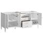 James Martin Vanities Myrrin 72" Double Vanity in Bright White with 3 cm Victorian Silver Quartz Top, , large