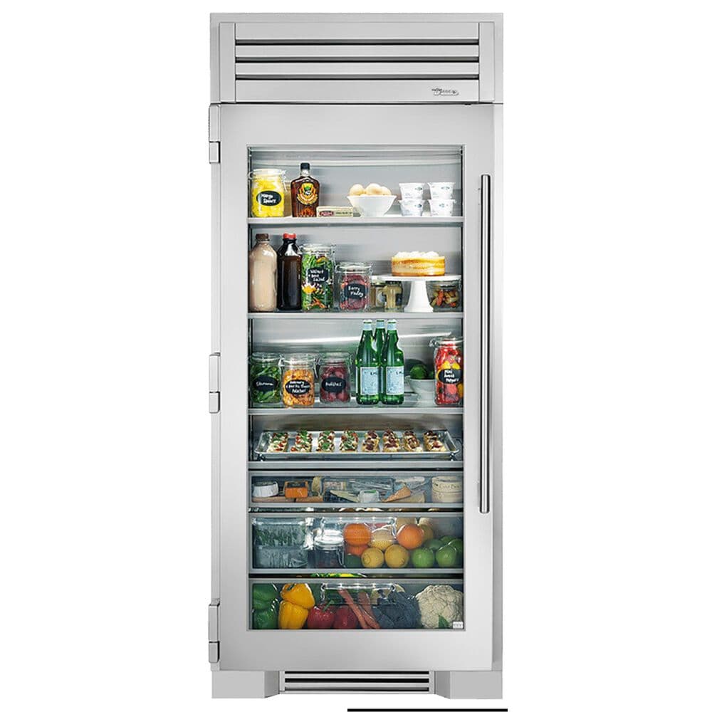 True Residential 25.5 Cu. Ft. Refrigerator Column with Left Hinge and Glass Door in Stainless Steel, , large