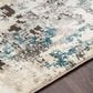 Surya Pune PUN-2301 Tan, Charcoal, Light Beige, Dark Brown, Black, Deep Teal and Sky Blue 2" x 2"11" Area Rug, , large